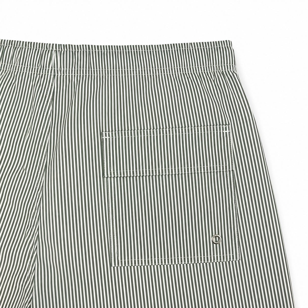 Riviera Swim Trunk Green Stripe