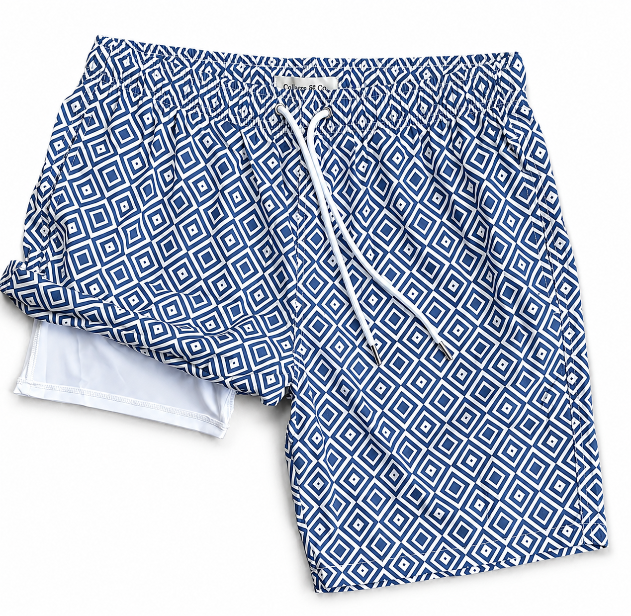 Riviera Swim Trunk Navy Geo