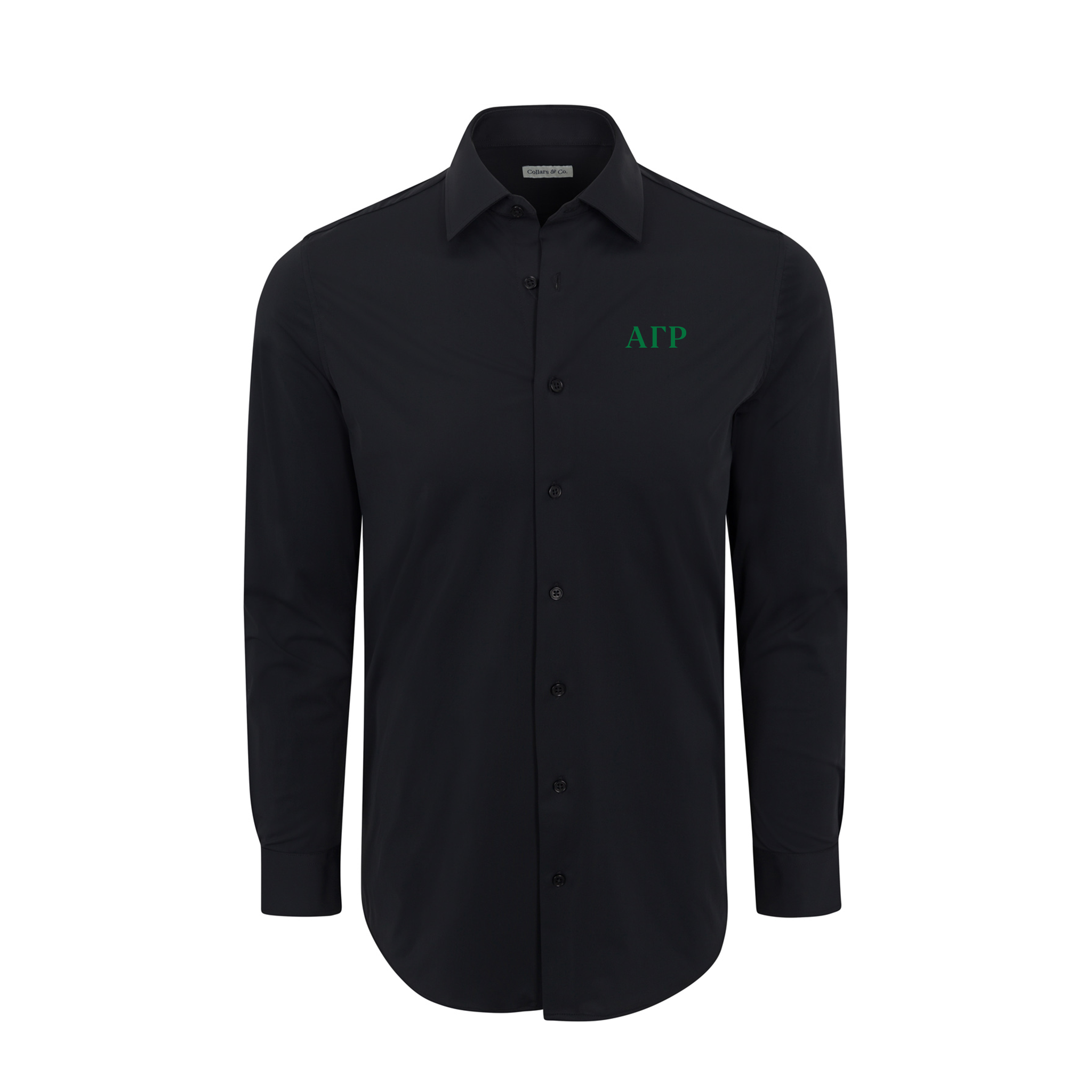 Collars & Co. Alpha Gamma Rho Apex Performance Dress Shirt Black
