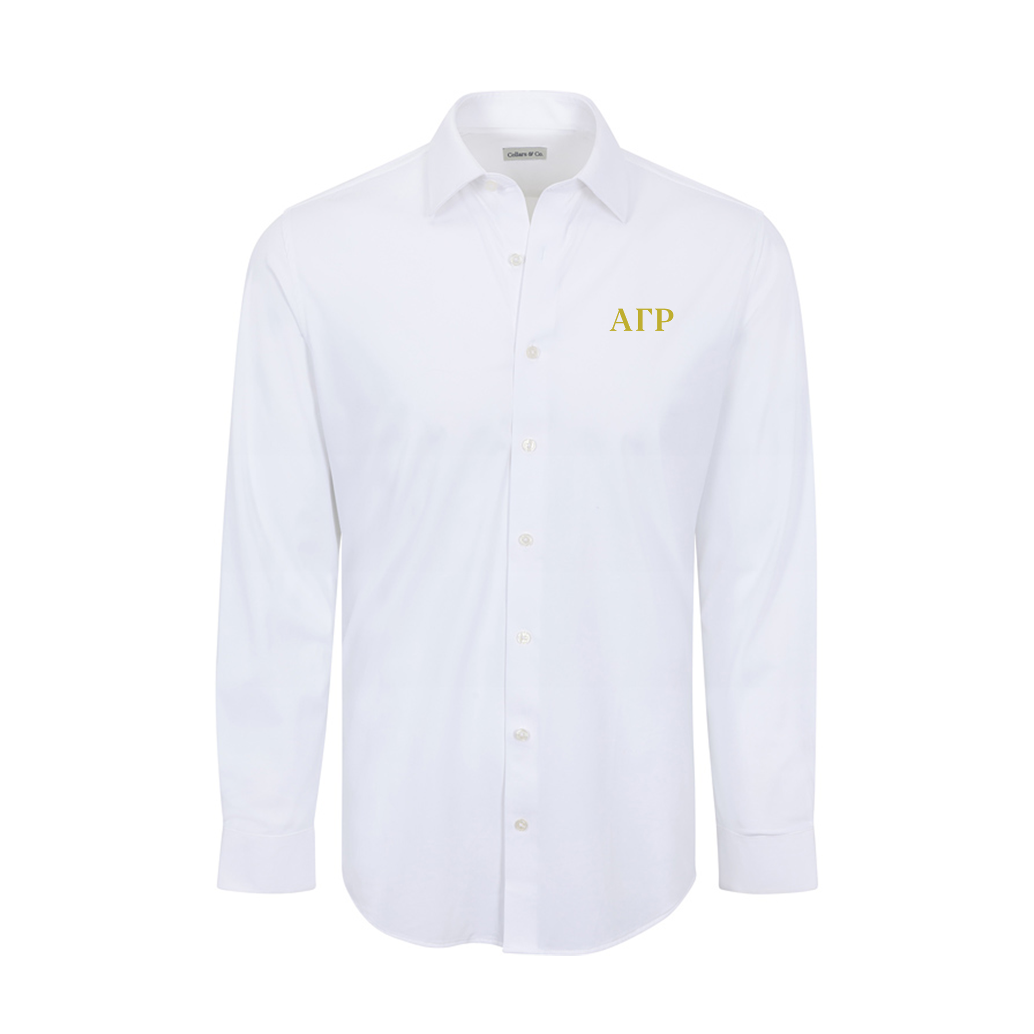 Collars & Co. Alpha Gamma Rho Apex Performance Dress Shirt White