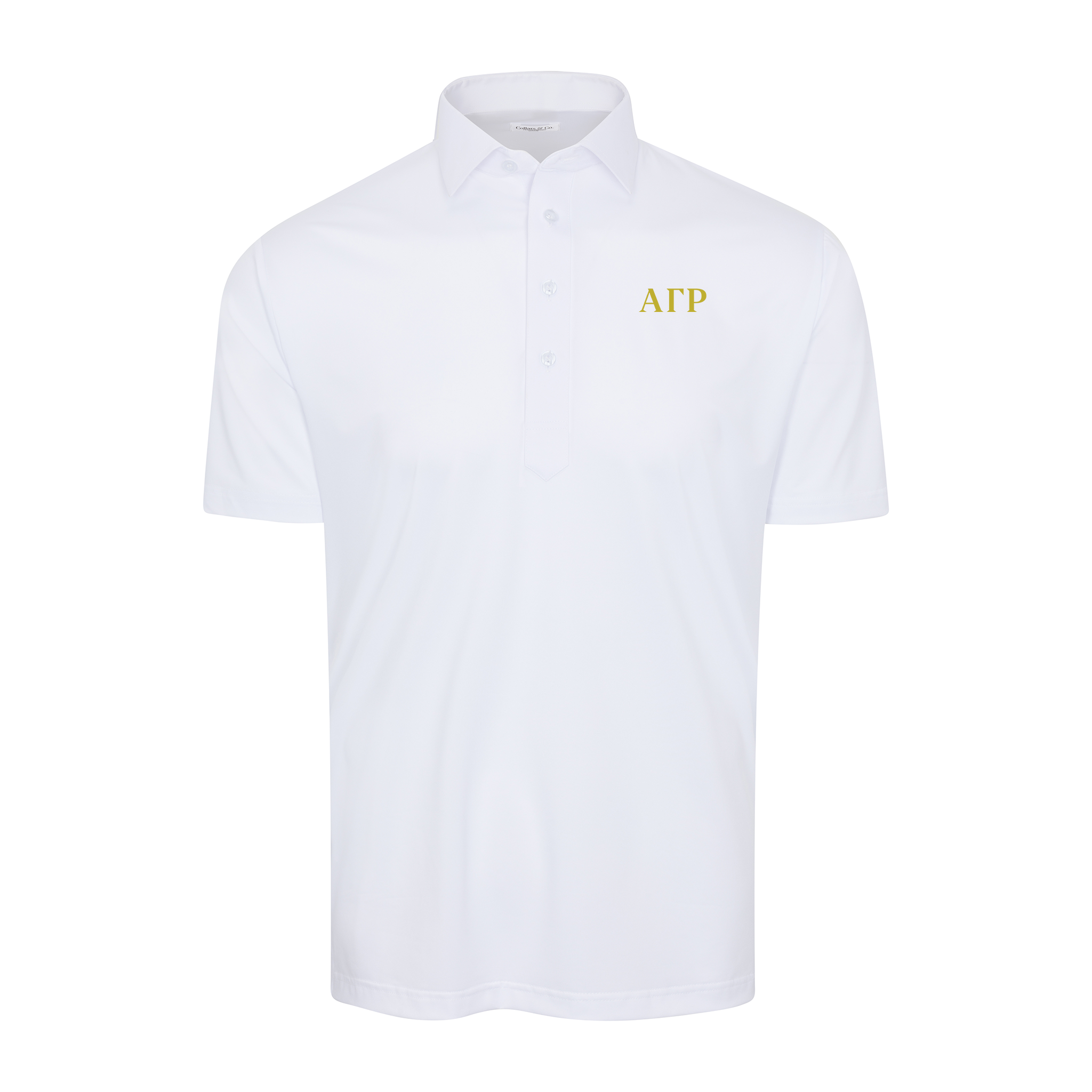 Collars & Co. Alpha Gamma Rho Semi-Spread Collar Polo White
