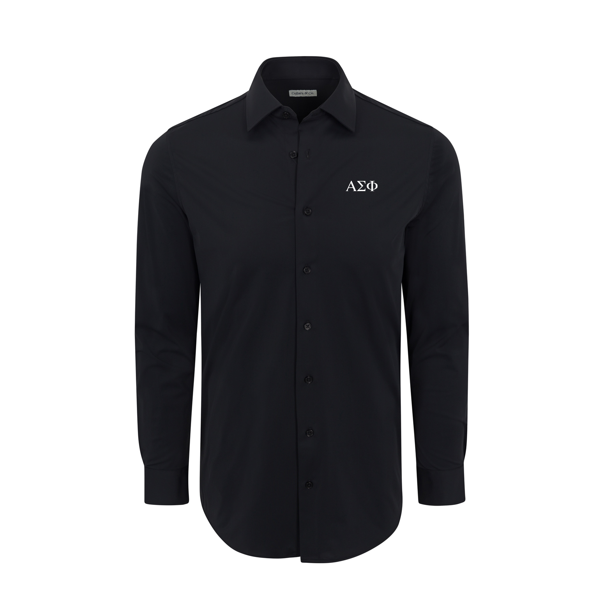Collars & Co. Alpha Sigma Phi Apex Performance Dress Shirt Black
