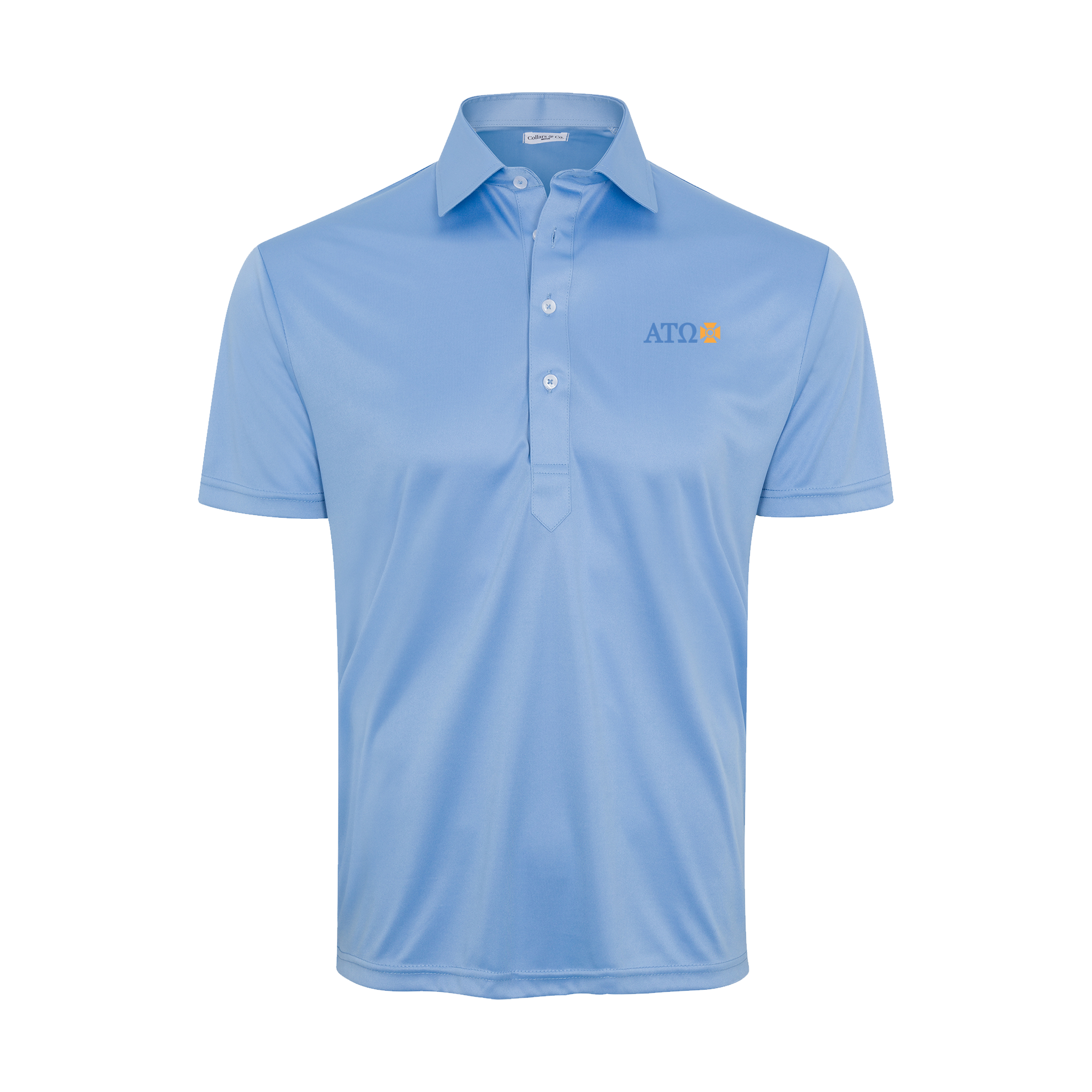 Collars & Co. Alpha Tau Omega Semi-Spread Collar Polo French Blue