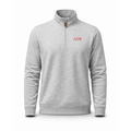 Collars & Co. Alpha Sigma Phi Heather Cloud Cotton Quarter Zip Pullover Light Grey
