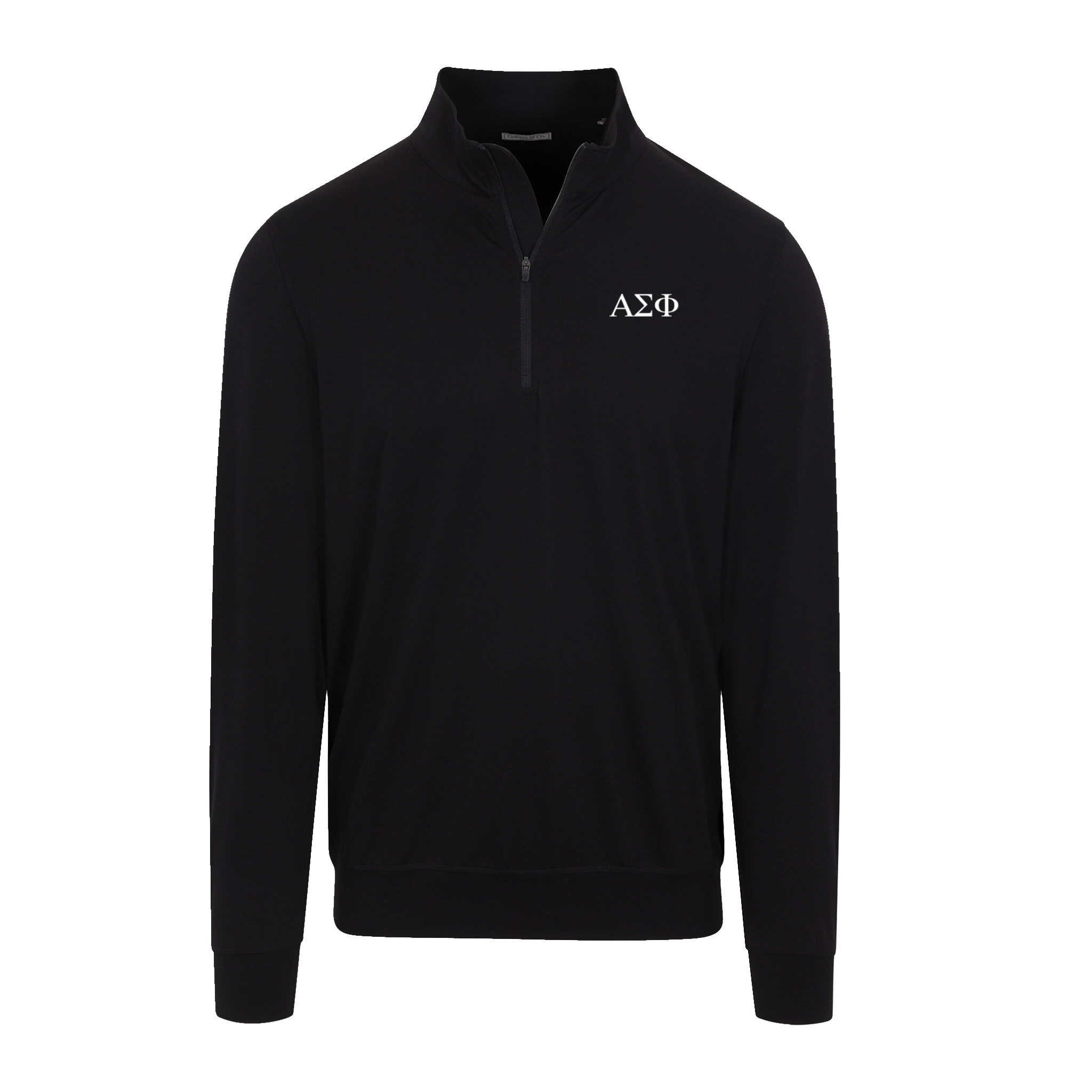 Collars & Co. Alpha Sigma Phi Velocity Performance Quarter Zip Black