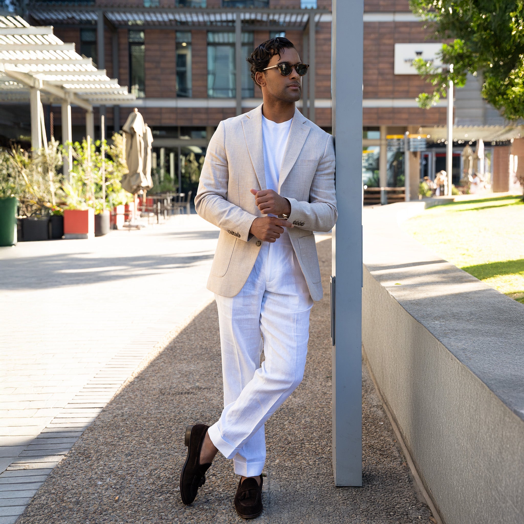 Amalfi Linen Trouser White