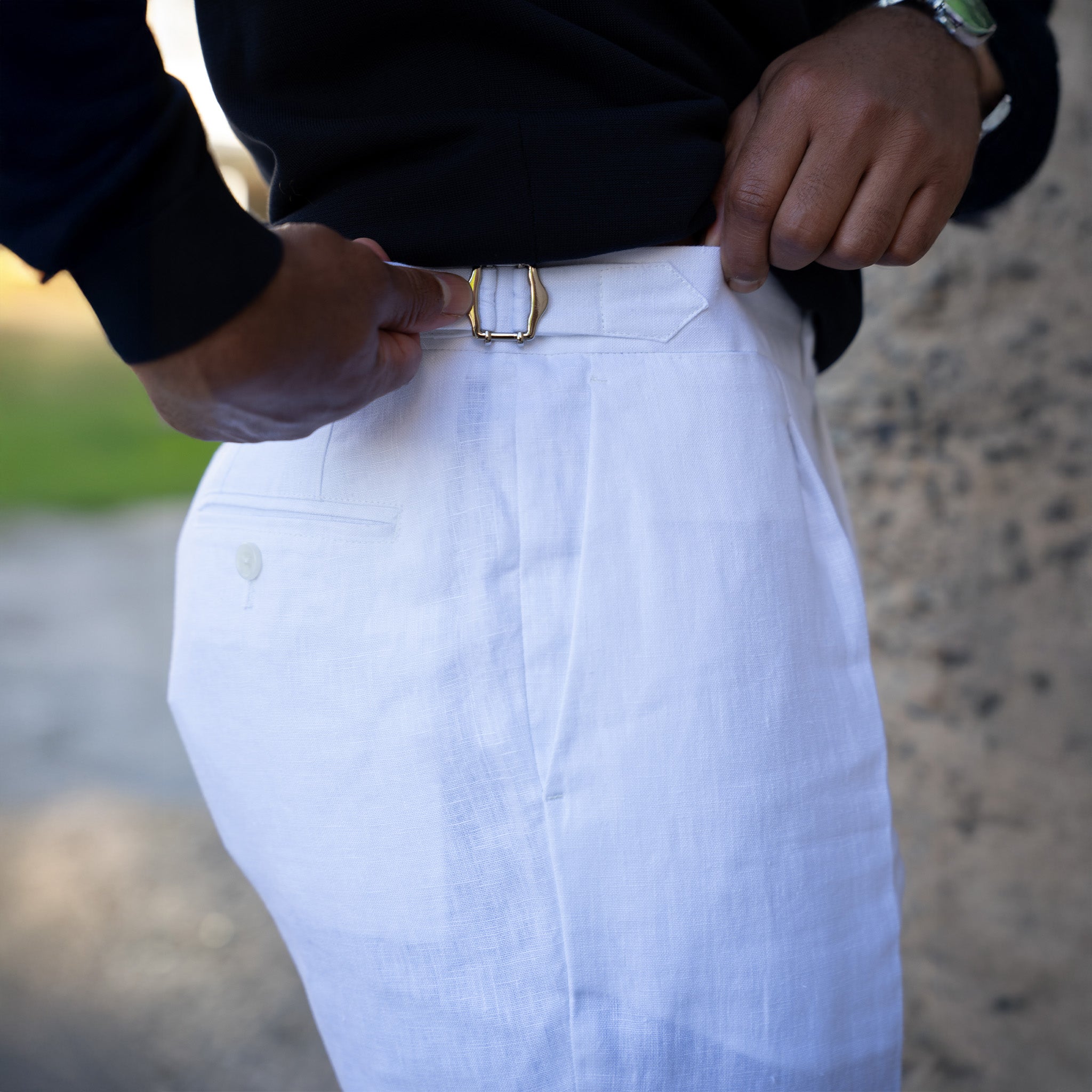 Amalfi Linen Trouser White