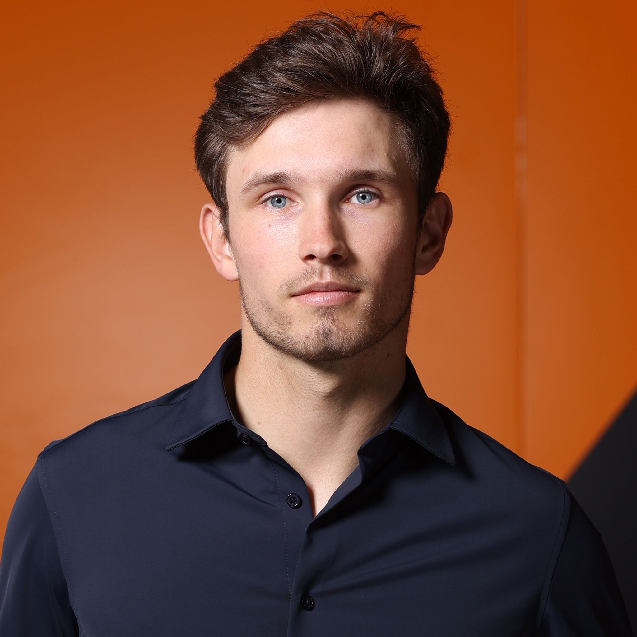 Apex Performance Dress Shirt Semi-Spread Collar Navy