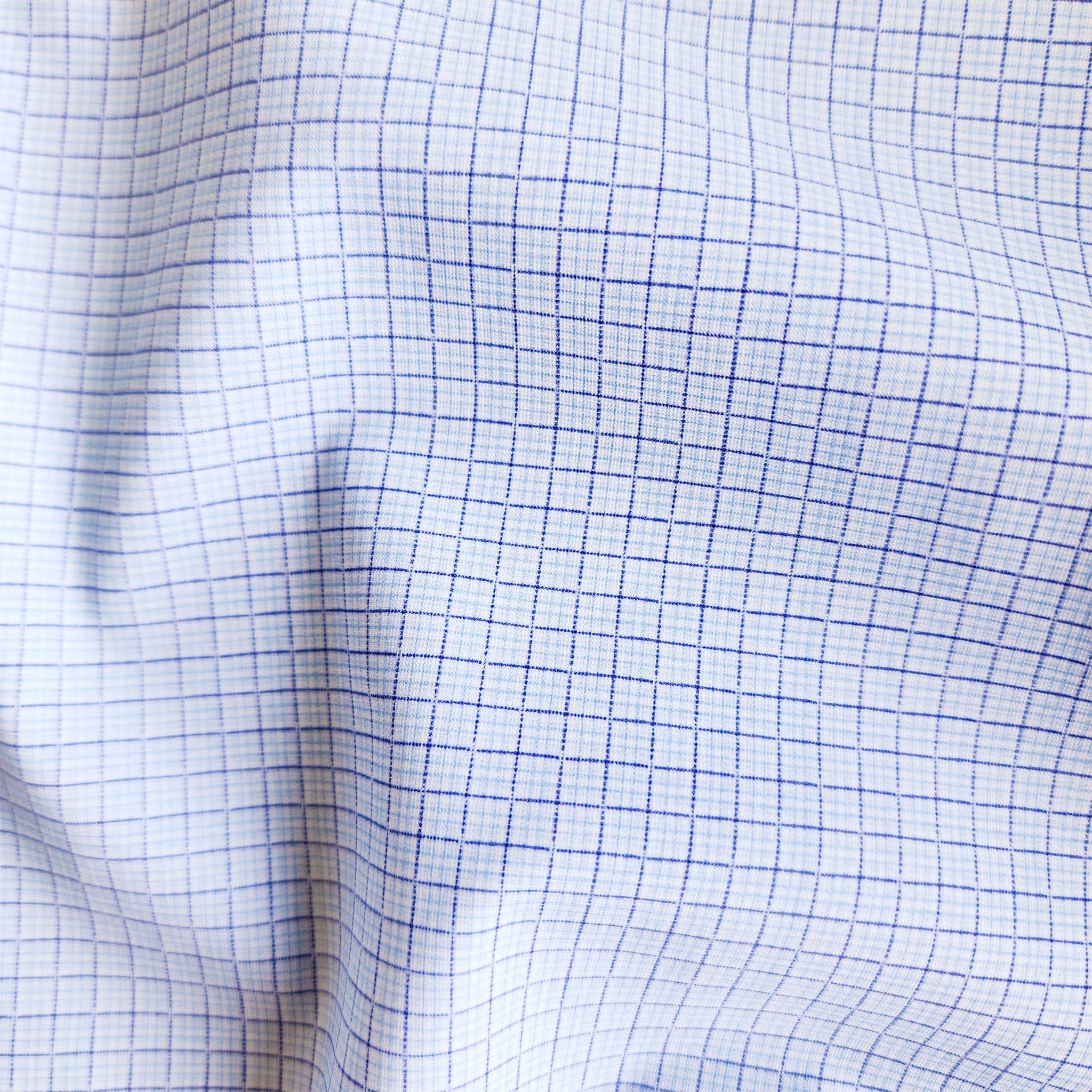 Apex Performance Dress Shirt Semi-Spread Collar Blue Tattersall