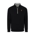 Arizona State Heather Cloud Cotton Quarter Zip Pullover Black with Light Grey Trim