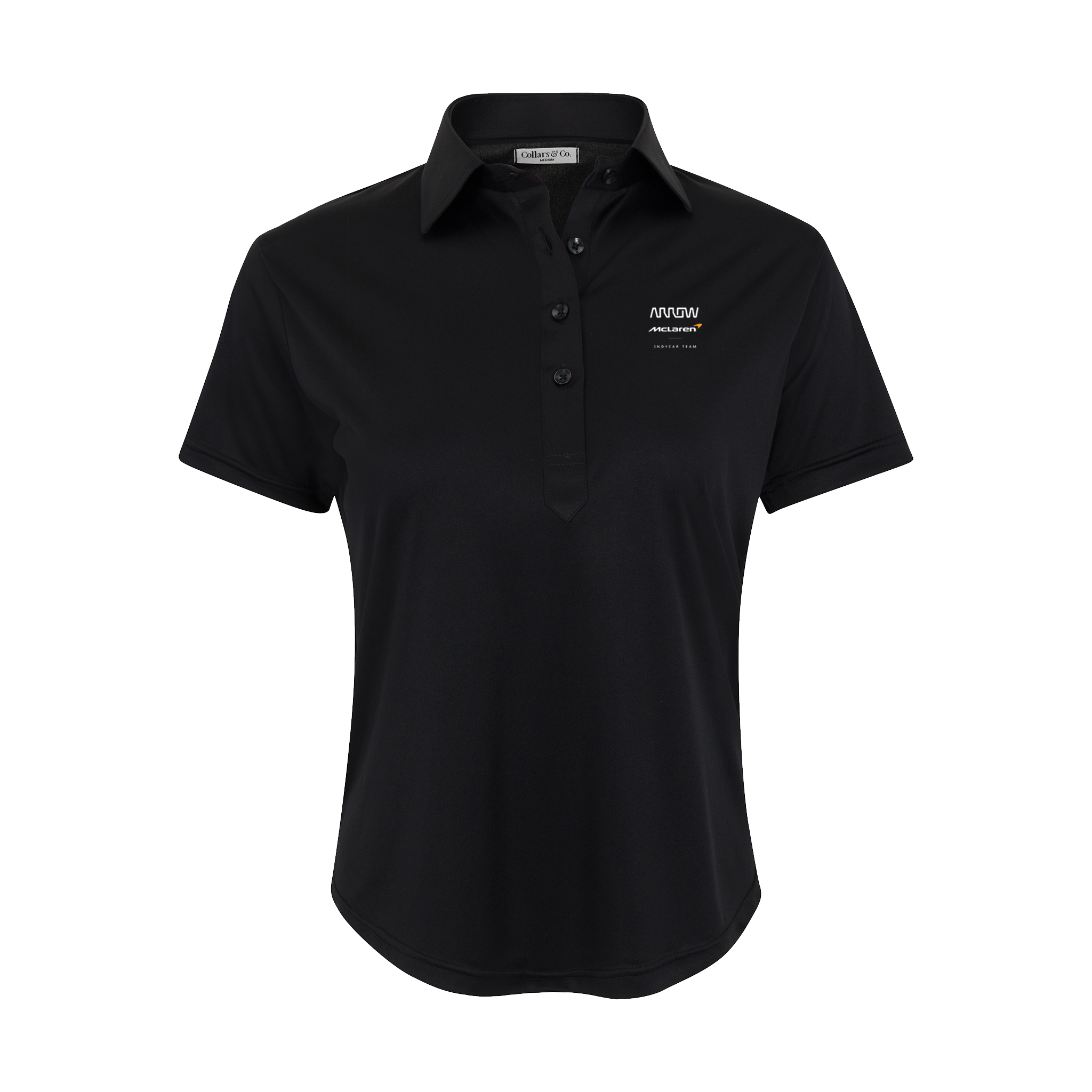 Arrow McLaren Women's Cap Sleeve Semi Spread Polo Black