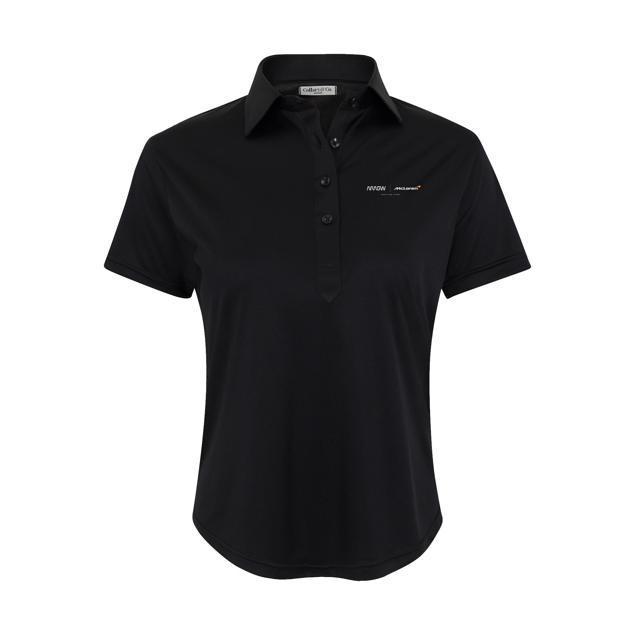 Arrow McLaren Women's Cap Sleeve Semi Spread Polo Black