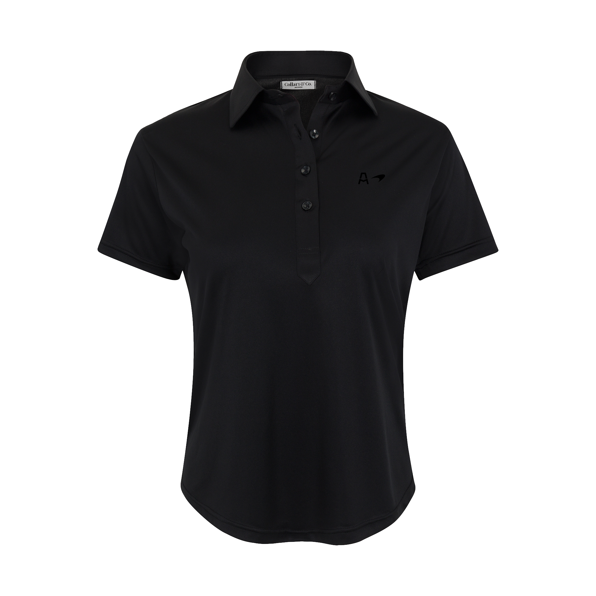 Arrow McLaren Women's Cap Sleeve Semi Spread Polo Black