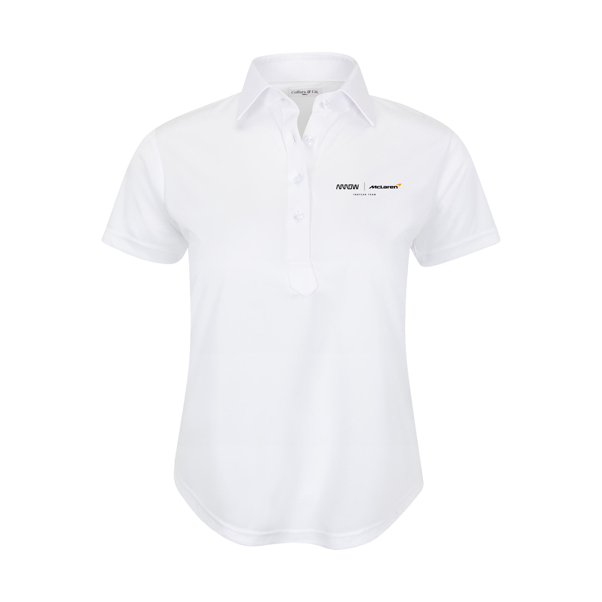Arrow McLaren Women's Cap Sleeve Semi Spread Polo White