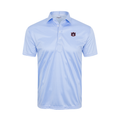 Auburn Semi-Spread Collar Polo Blue Houndstooth