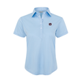 Auburn Women's Cap Sleeve Semi Spread Polo Sky Blue