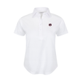 Auburn Women's Cap Sleeve Semi Spread Polo White