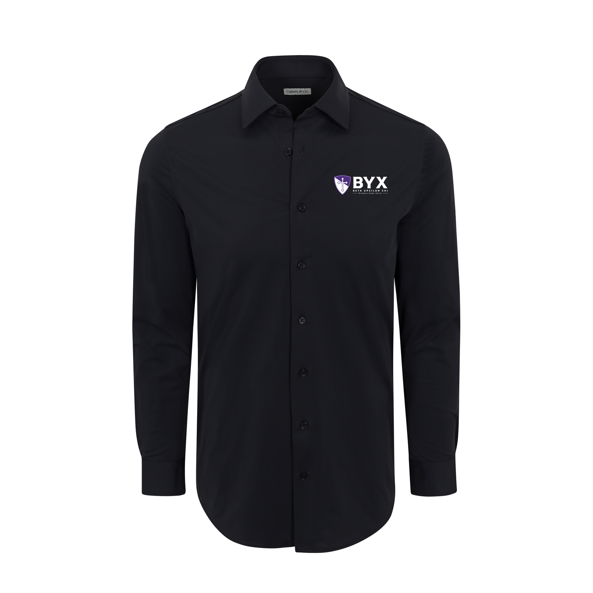 Collars & Co. Beta Upsilon Chi Apex Performance Dress Shirt Black