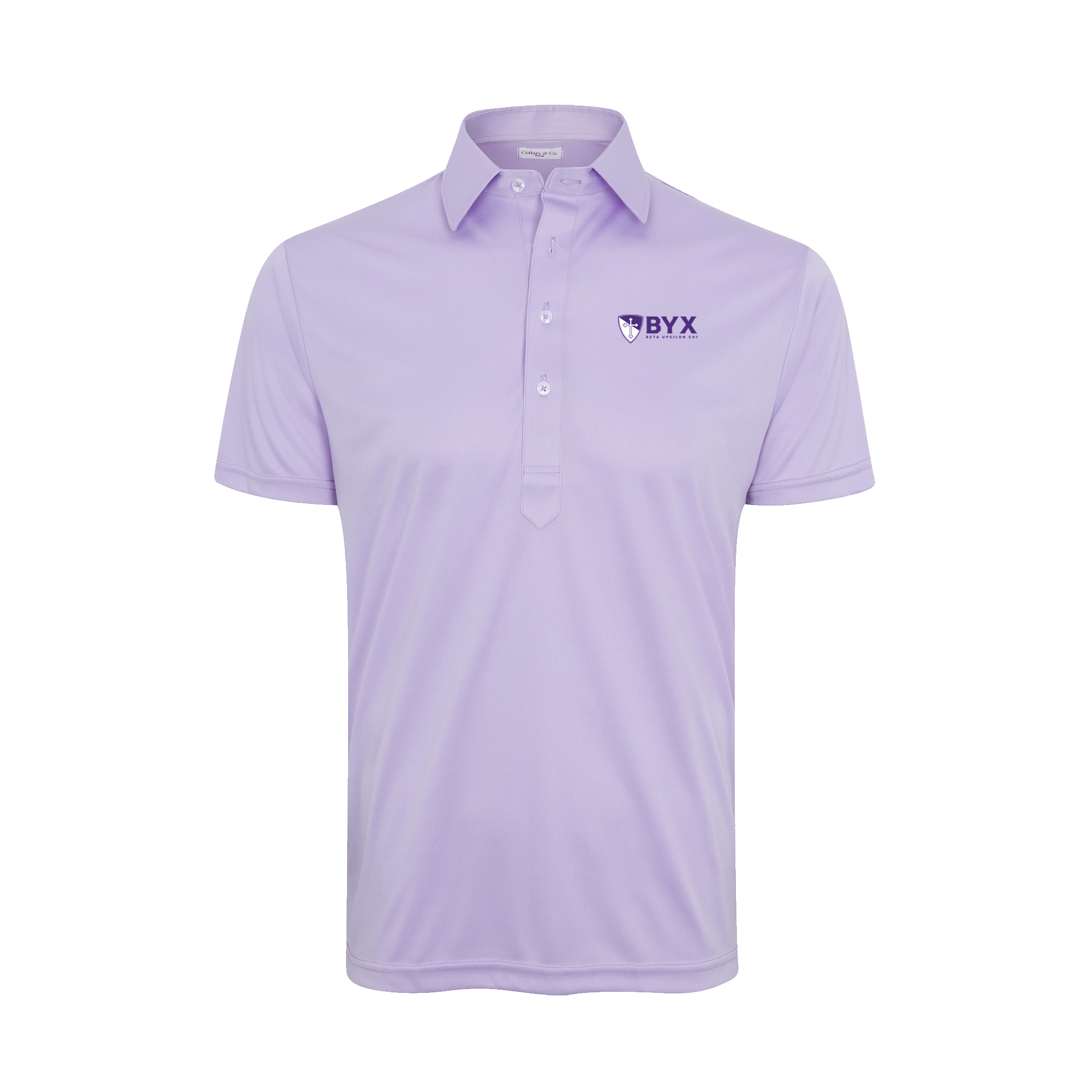 Collars & Co. Beta Upsilon Chi Semi-Spread Collar Polo Lavender
