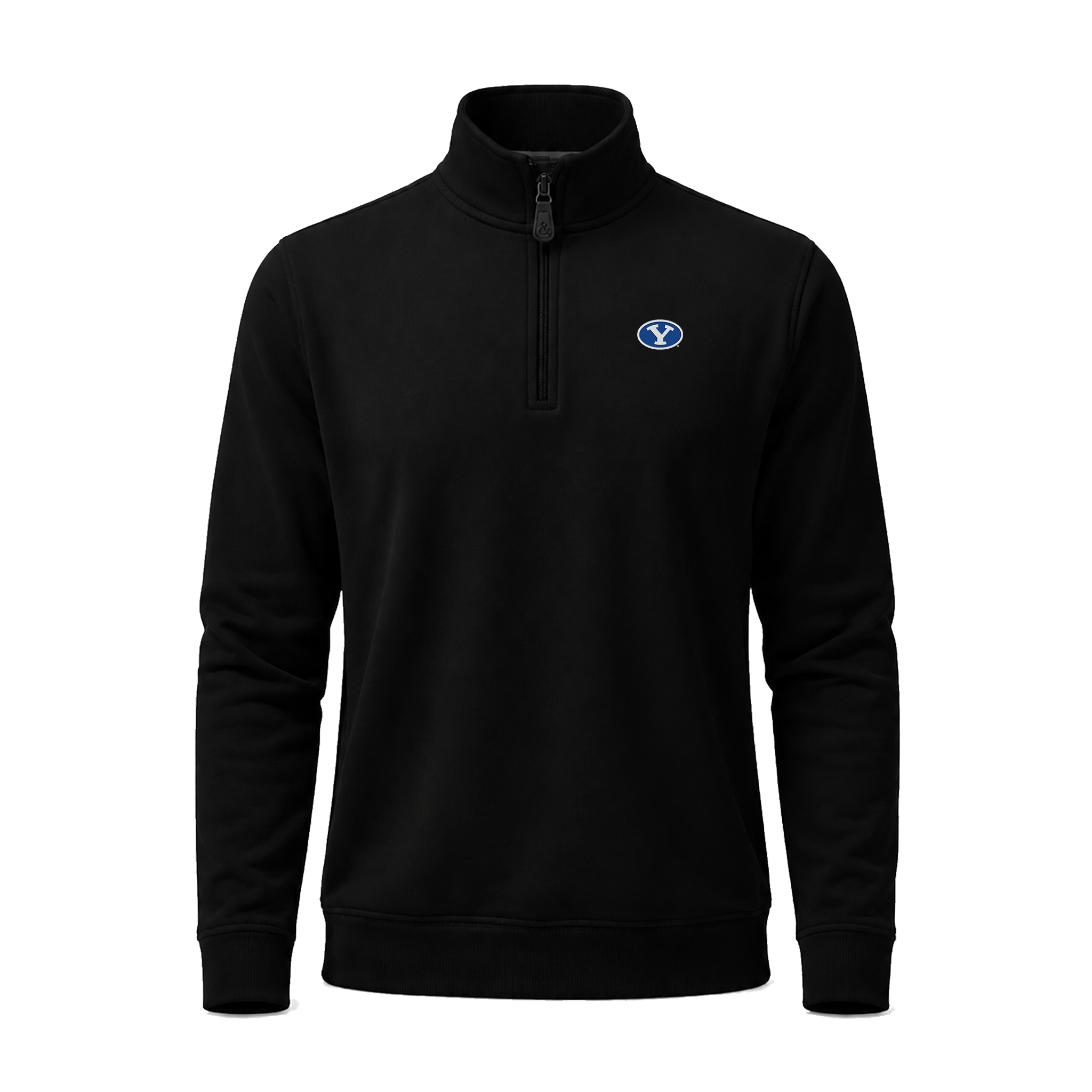 BYU Cloud Cotton Quarter Zip Pullover Black
