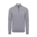 Ball State Grey Melange Cashmere Touch Australian Merino Quarter Zip Sweater