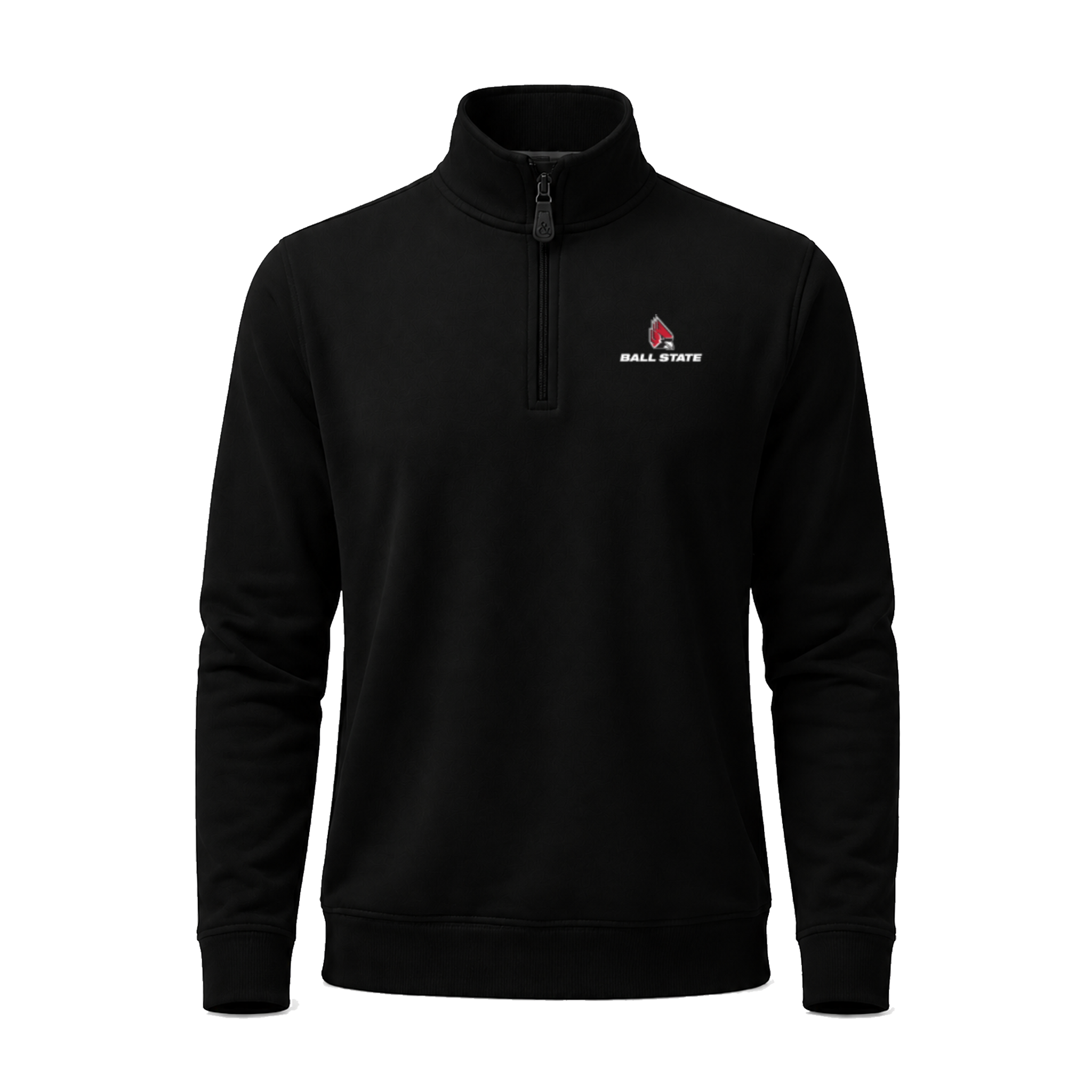 Ball State Cloud Cotton Quarter Zip Pullover Black