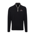 Ball State Black with White Trim Luxury Touch Cotton and Cashmere Quarter Zip Sweater
