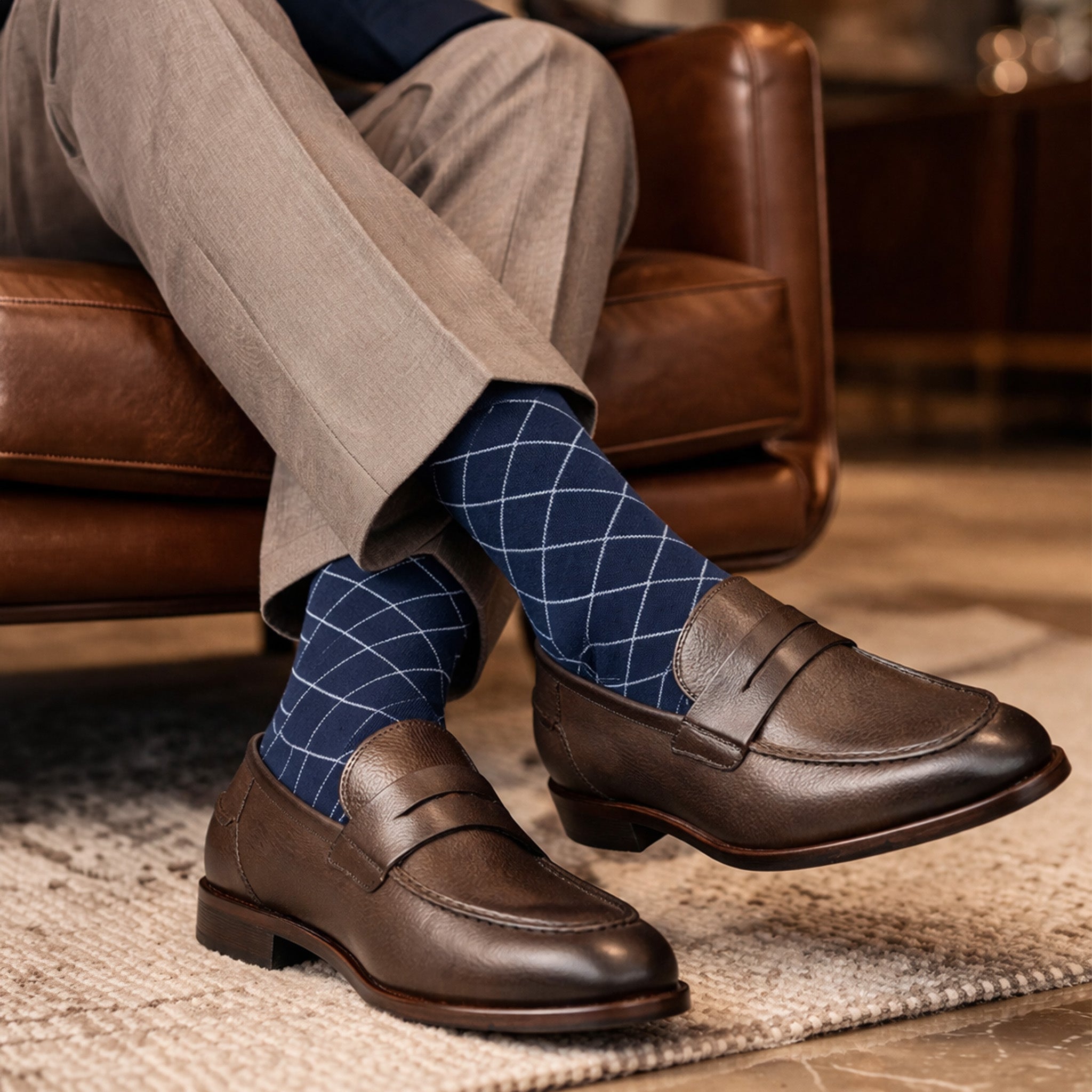 Barrington Diamond Socks