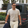 Bellagio All-Season Short Sleeve Merino Polo Oatmeal