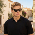 Bellagio All-Season Short Sleeve Merino Polo Black