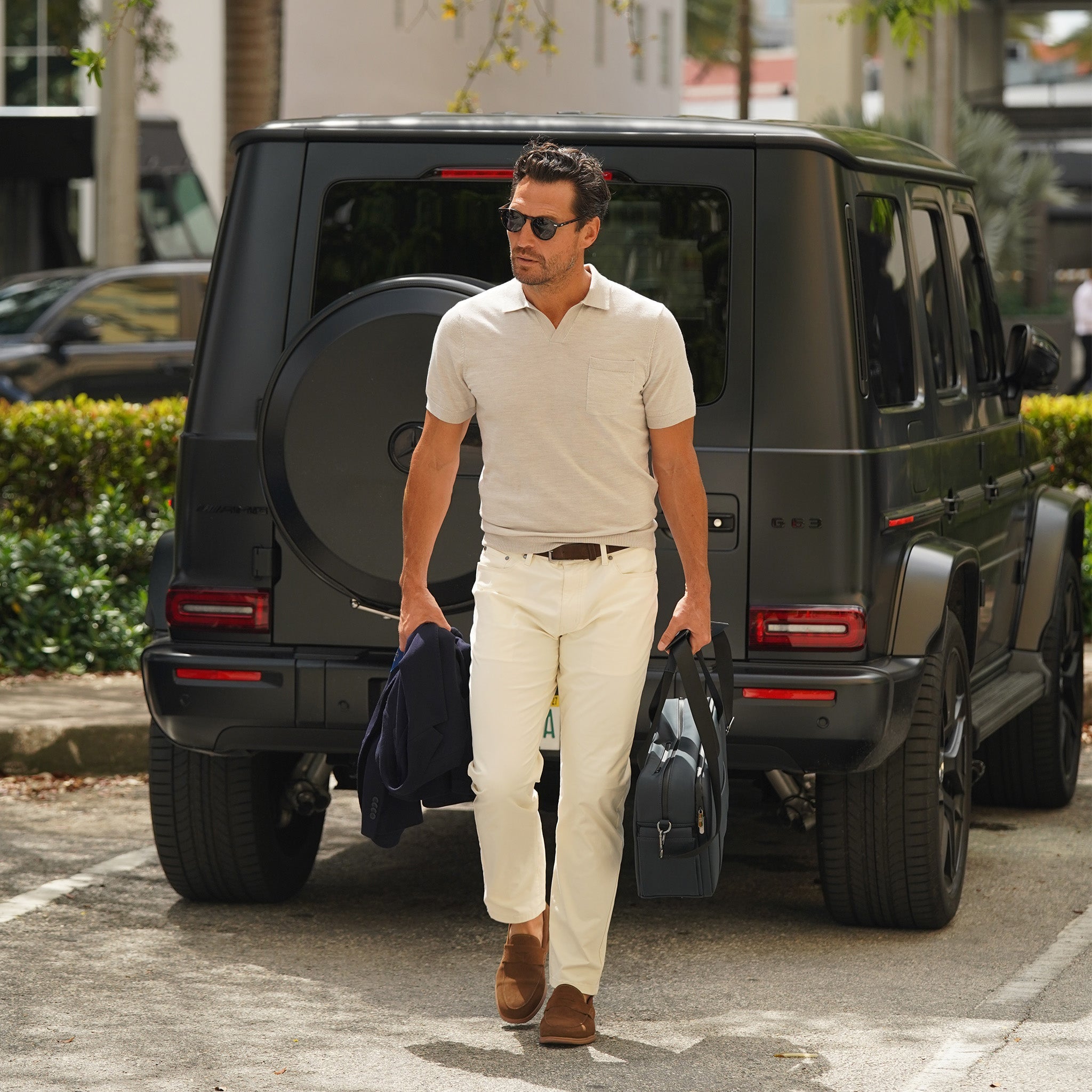 Bellagio All-Season Short Sleeve Merino Polo Oatmeal
