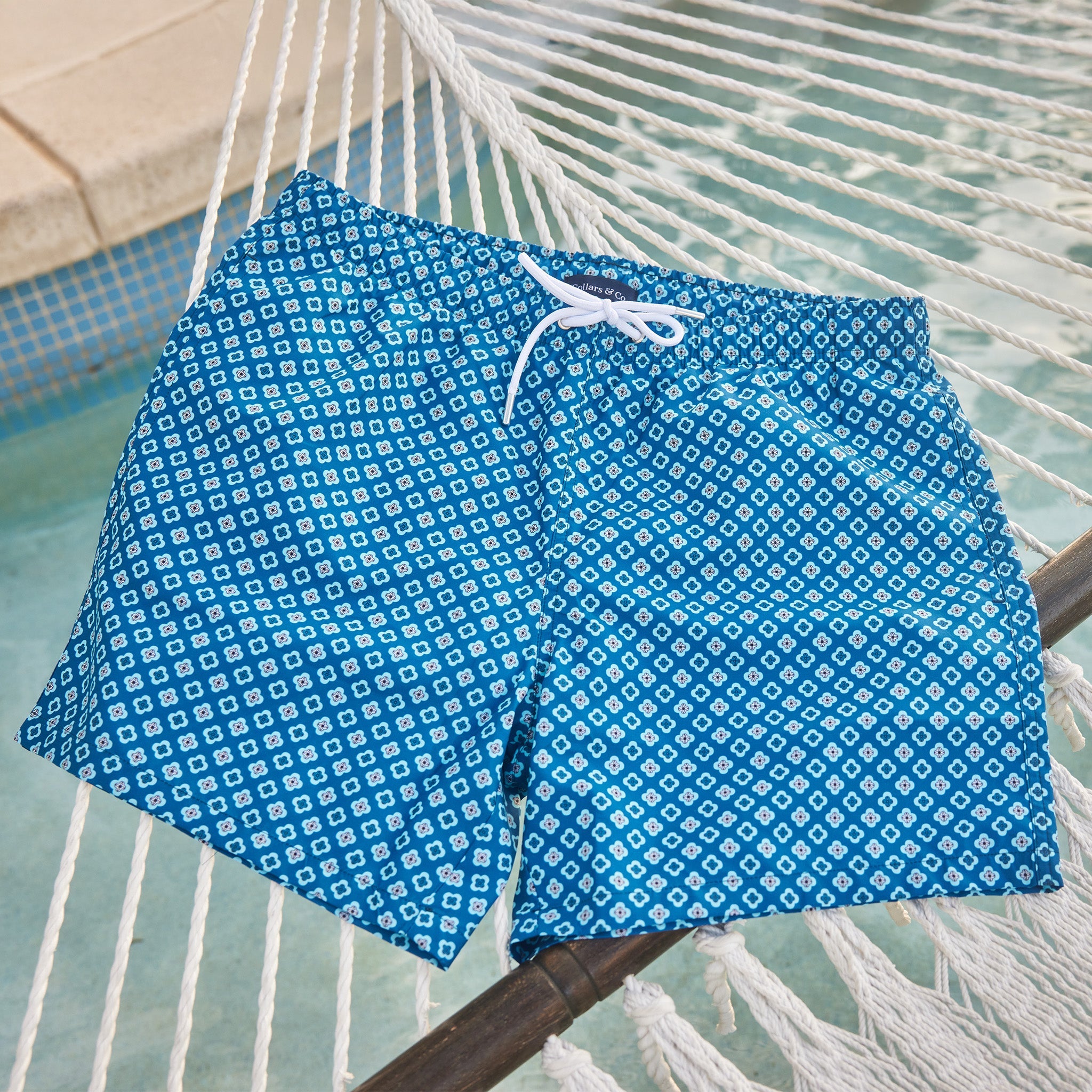 Riviera Swim Trunk Blue Coast