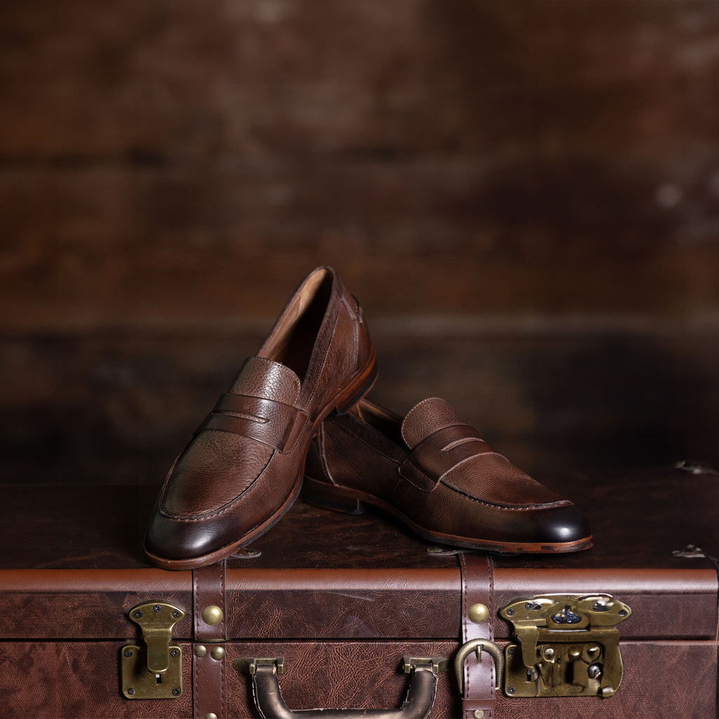Naples Penny Loafers Brown Leather