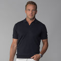 The Maranello Mid-Weight Cotton & Silk Polo Black - Buttonless