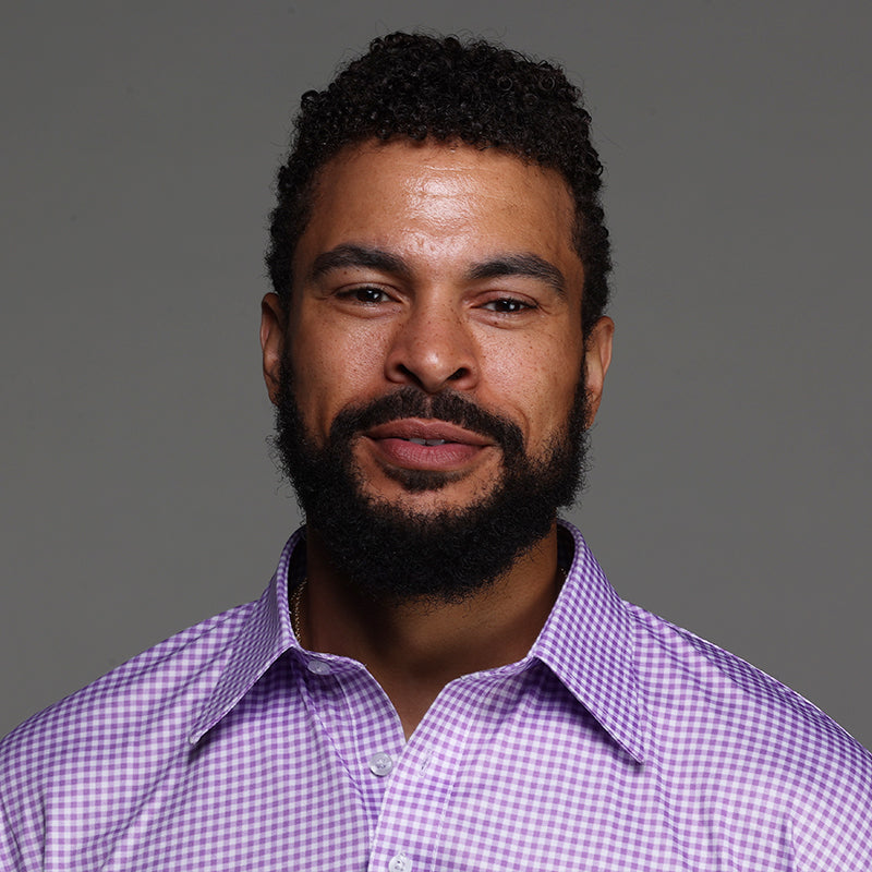 The Original Dress Collar Polo™ Lavender Gingham