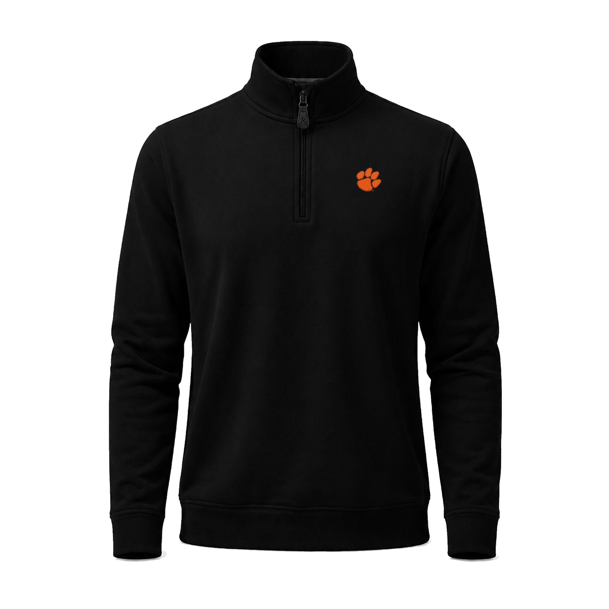 Clemson Cloud Cotton Quarter Zip Pullover Black