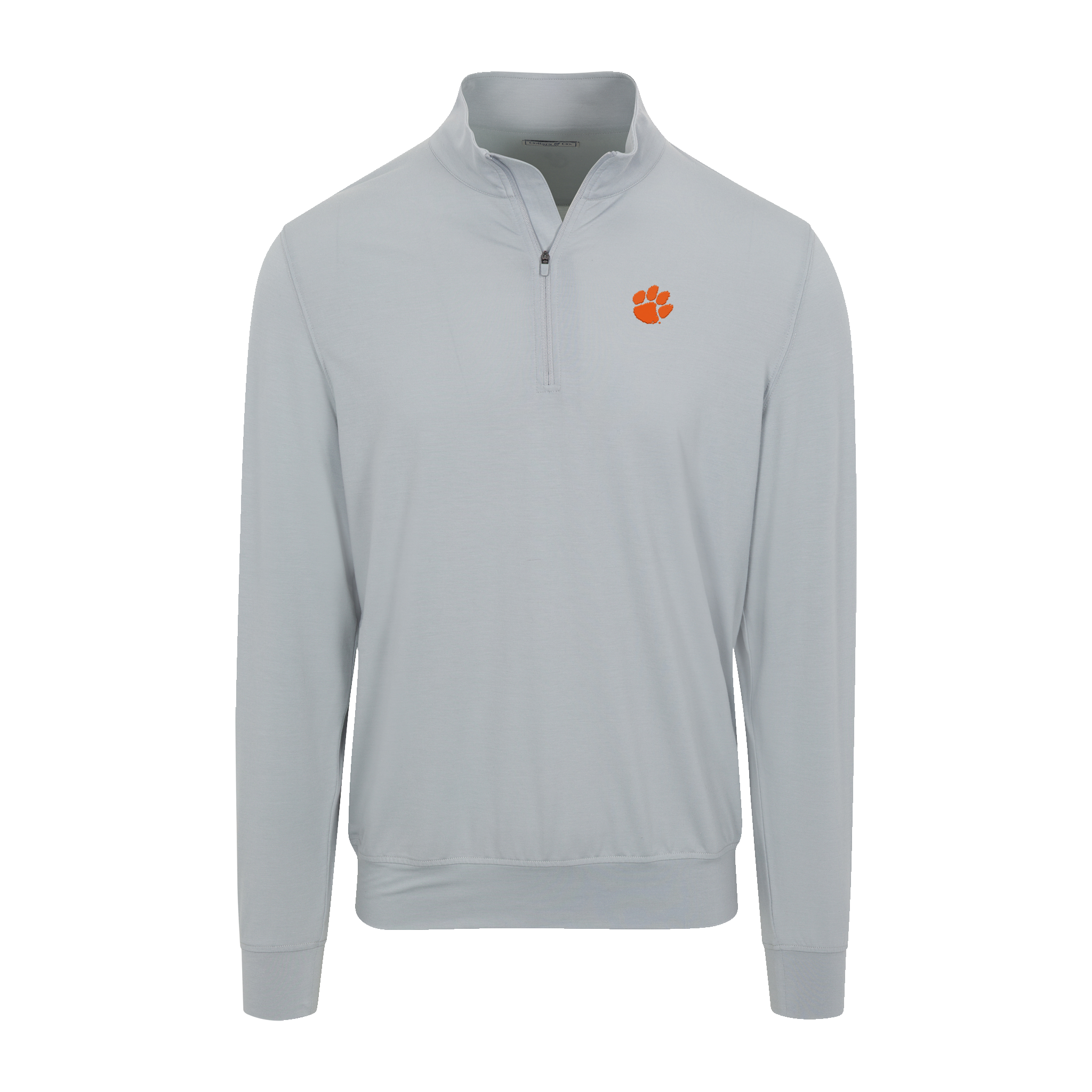 Clemson Velocity Performance Quarter Zip Light Grey