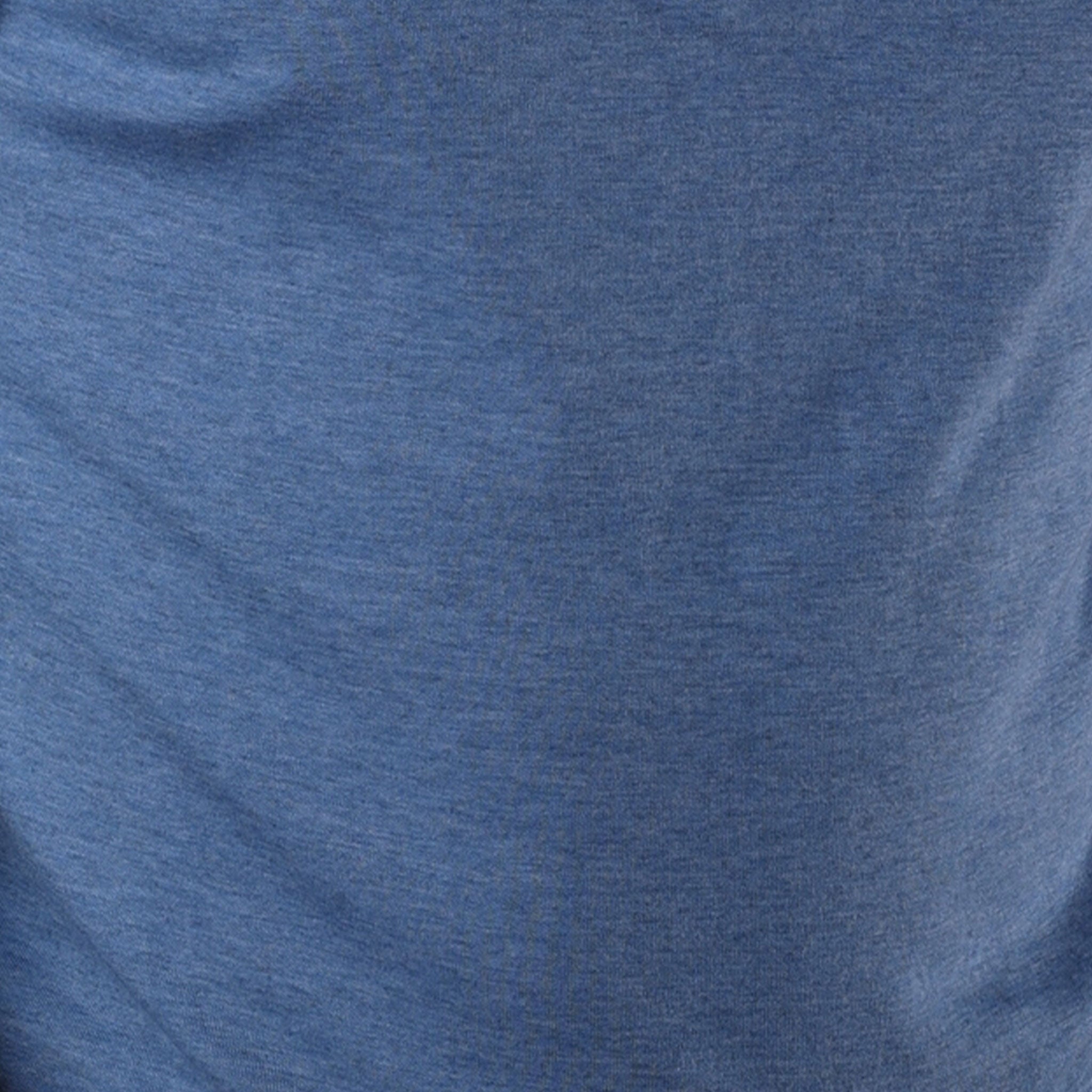 Heather Cloud Cotton Quarter Zip Medium Blue with Grey Trim