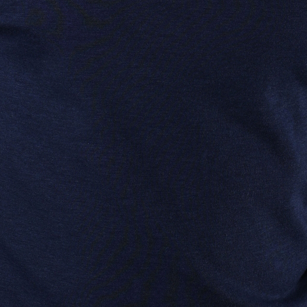 Heather Cloud Cotton Quarter Zip Navy with Grey Trim