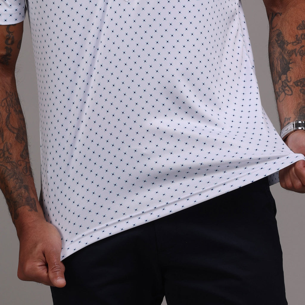 Semi-Spread Collar Polo White Pebble Beach 5 Diamond Original