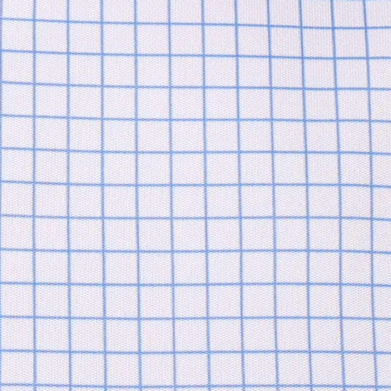 Quattro Flex Dress Shirt with Semi-Spread Collar Thin Blue Check