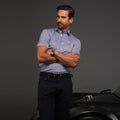 Semi-Spread Collar Polo Vantage Blue Relaxed