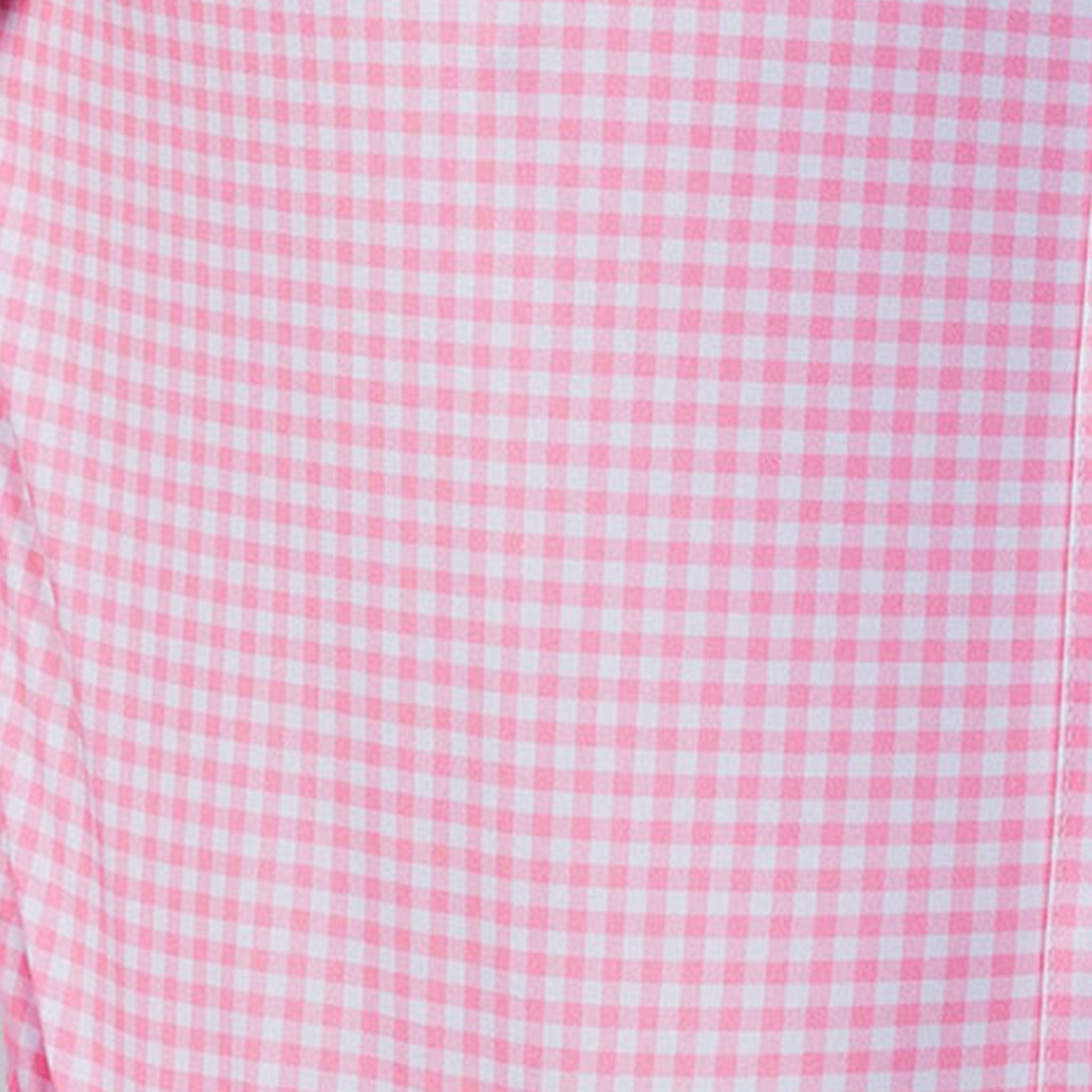Quattro Flex Short Sleeve Button Down Pink Gingham