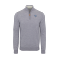 Creighton Grey Melange Cashmere Touch Australian Merino Quarter Zip Sweater