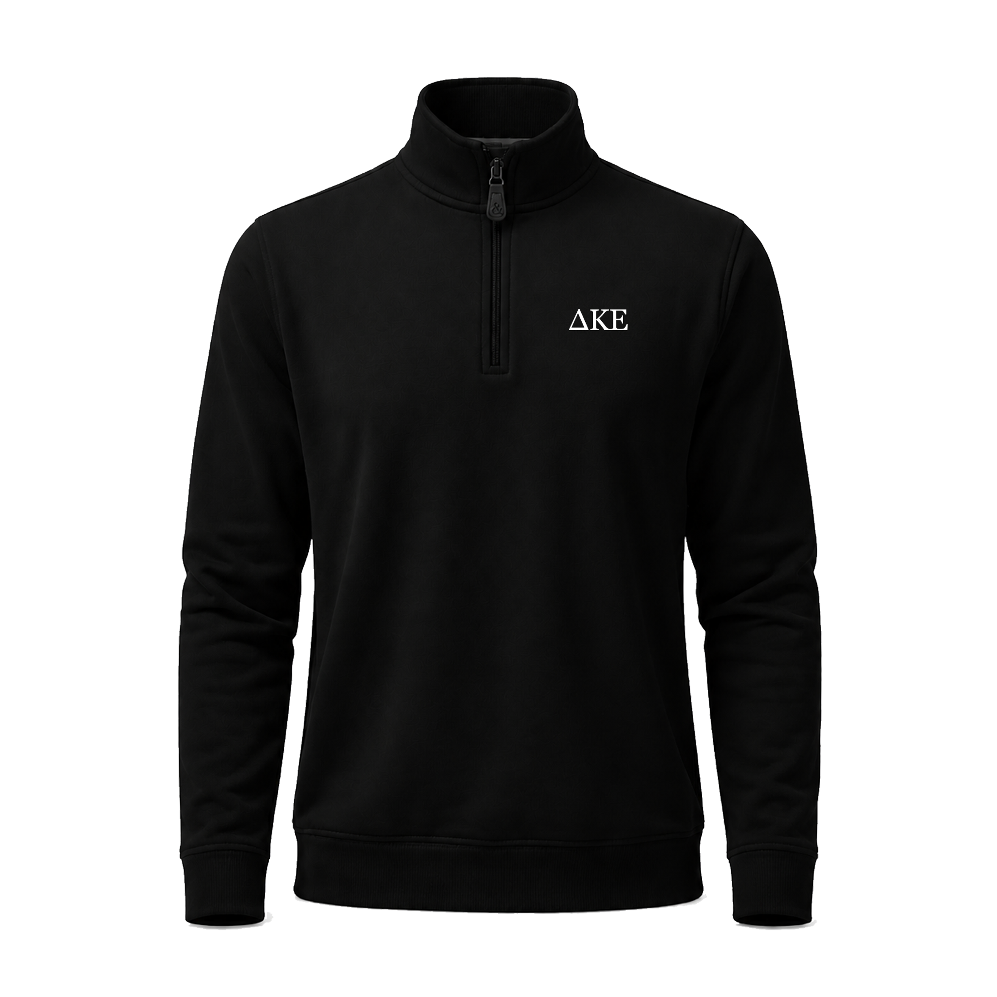 Collars & Co. Delta Kappa Epsilon Cloud Cotton Quarter Zip Pullover Black