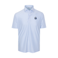 Drake Featherweight Flex Polo Camden White with Blue Stripe
