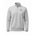 Drake Heather Cloud Cotton Quarter Zip Pullover Light Grey