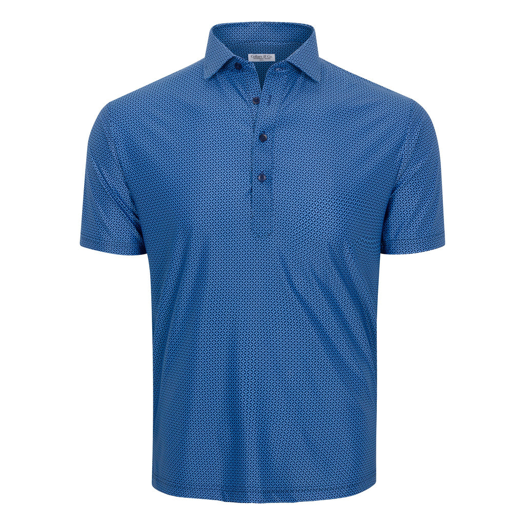 Featherweight Flex Polo Navy Mosaic