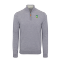 Collars & Co. FarmHouse Grey Melange Cashmere Touch Australian Merino Quarter Zip Sweater