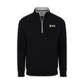 Collars & Co. FarmHouse Heather Cloud Cotton Quarter Zip Black with Light Grey Trim